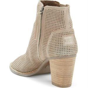 Womens TOMS Taupe Suede Boots/Booties